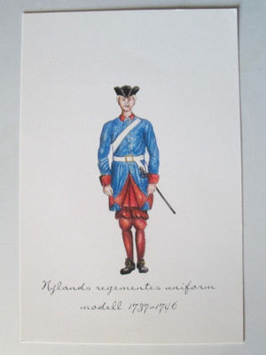 KULKEMATON UUDENMAAN RYKMENTIN UNIFORMU NYLANDS 1737-1746