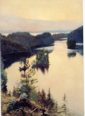 Albert Edelfelt uudenver. taittokortti Kaukolanharju