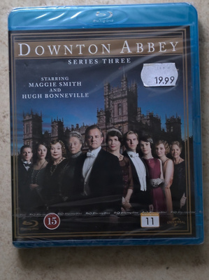 Downton Abbey, kausi 3, 3 x  blu-ray. UUSI