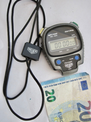 VANHA Kello Ajanotto Heuer Microsplit 1000