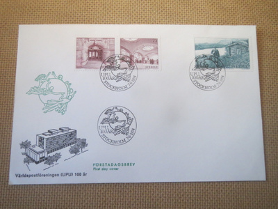 FDC Ruotsi 1974:  UPU 100 v.