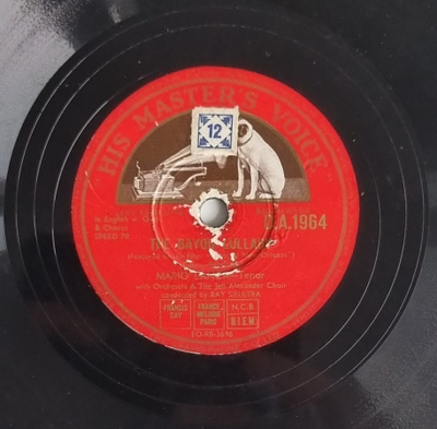 Savikiekko 1951 - Mario Lanza - His Master's Voice D.A.1964