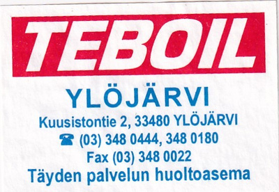 Ylöjärvi, Kuusistontie 2 , TEBOIL   7/8