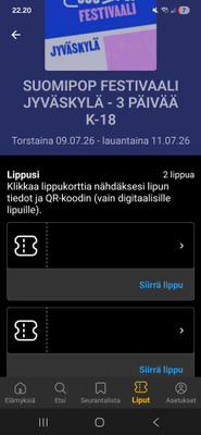 Suomipop Jyväskylä 3 pv liput