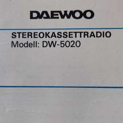 Daewoo stereoradionauhuri DW-5020 käyttöohje