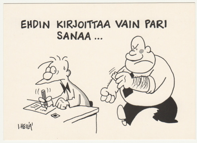 B. Virtanen : Ehdin kirjoittaa vain pari sanaa.. postikortti