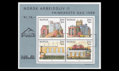 Norja 950-3BL6 ** Paperiteollisuus blokki (1986)