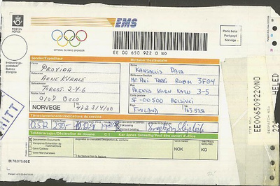 1991 virall. olympia pons. EMS:n osoiteosa