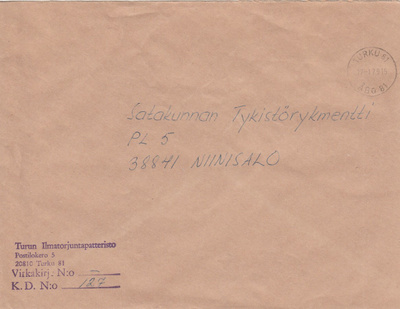 Sotilaspostia, TURUN ILMATORJUNTAPATTERISTO, Turku 81