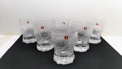 Tapio Wirkkala Aslak snapsilasi 6 kpl, Iittala
