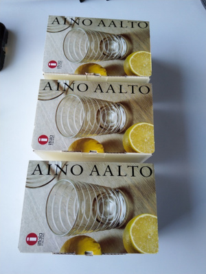 Iittala Aino Aalto lasit 2 kpl käyttämättömät  kirkkaat