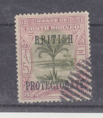 Pohjois Borneo 1901 3c merkki