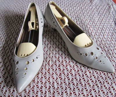 Vaaleat VINTAGE korkokengät, koko 6½, 37-38