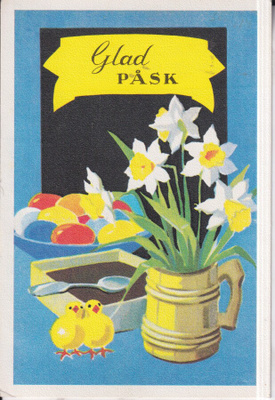 Glad Påsk. Mämmi,  Tiput, haarikka.  kukat    e134