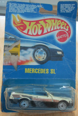 Mercedes-Benz SL Cabriolet Chrome Black 1990 Hot Wheels 1:60