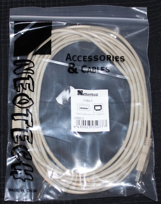 USB 2.0 A-B kaapeli 5m - UUSI
