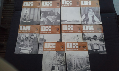 DX-KUUNTELIJA lehden 1977 koko vuosikerta (10 kpl)