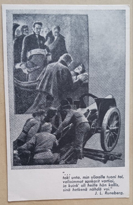 Sotilaat panostavat tykkiä, tak. 'Vänrikki Stool'-kuva ei p.