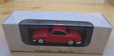VW Karmann Ghia 1200 2 door Red 1957 Grell Modell EKU 1:66