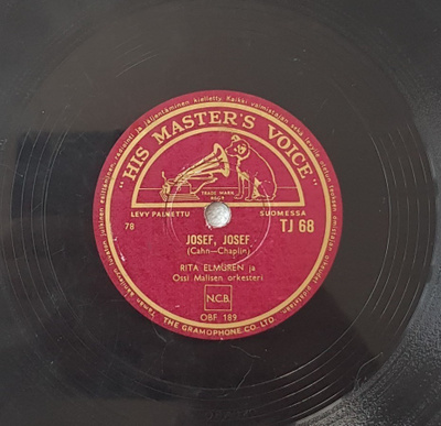 Savikiekko 1955 - Rita Elmgren - His Master's Voice TJ 68