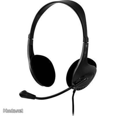 Deltaco HL-43 Headset, 2x3.5mm, 2.5m, musta *UUSI*
