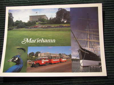 Mariehamn. Laivapostikortti