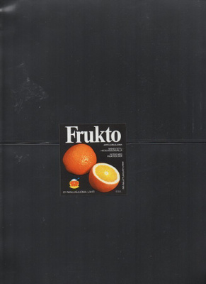 Mallasjuoma. FRUKTO Appelsiinijuoma. Etiketti