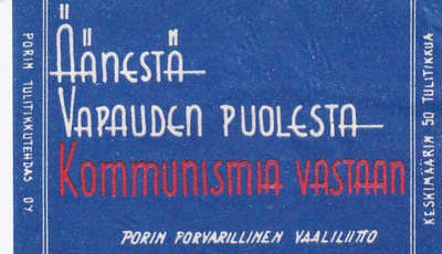 Pori, Äänestä Vapauden Puolesta. kommunismia vastaan     s26