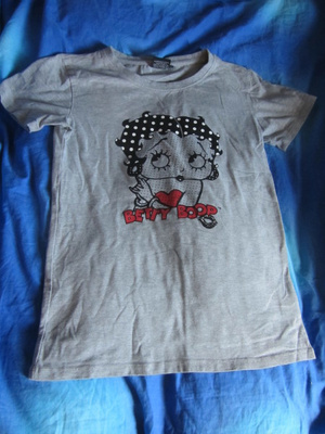 Betty Boop T-Paita 150 - 160 cm (164) harmaa