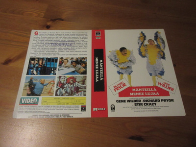 Mänteillä menee lujaa (R-Video) -kansipaperi VHS FIx