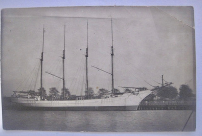VANHA Postikortti Laiva Purjelaiva Kuunari Mikä? 1920-l