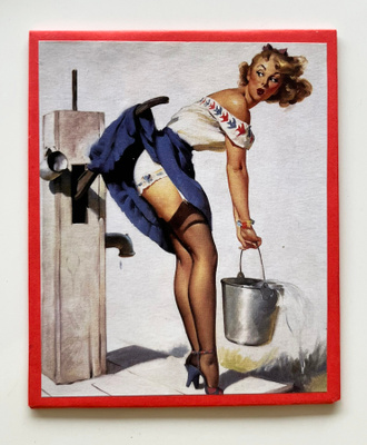 * Pin-up-magneetti * kaivolla vedenhakureissulla*
