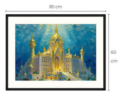 Uusi uniikki Atlantis art print taulu 60 cm x 80 cm