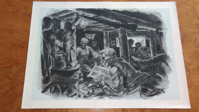 Jatkosota Korsutunnelmaa Sotapiirros Lindeberg 1942