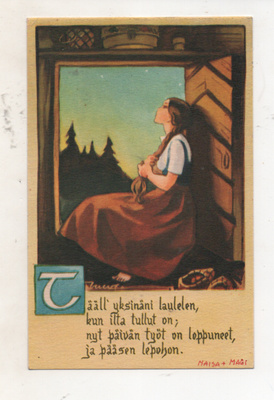 Martta Wendelin kortti ja 14kpl USA-merkit