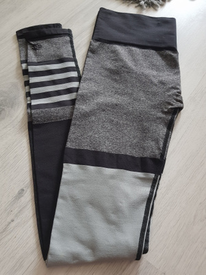Musta-harmaat Trikoot / Leggingsit / Leggings - koko L-XL