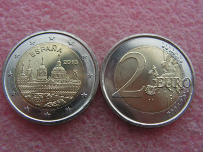2 Euro Espanja 2013 El Escorial,UNC