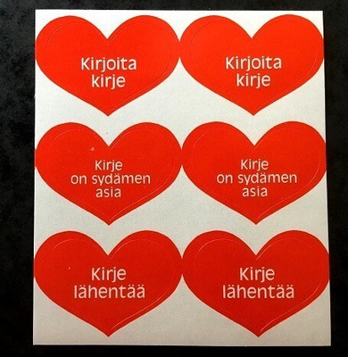 Sydän tarra arkki