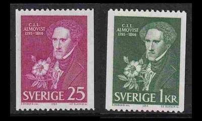 Ruotsi 558-9 ** Kirjailija Carl Almqvist (1966)