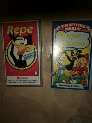 VHS videokasetti Repe Sorsa 2 kpl