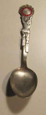 VINTAGE kummilusikka, alpakkaa/uushopeaa