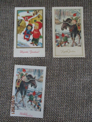 JOULUKORTIT 1950-LUVULTA (12 KPL)