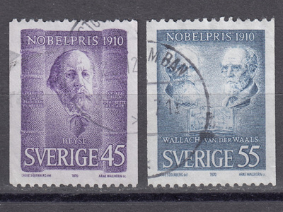 Ruotsi 1970 Fa 716A ja 717A Nobel-palkinnon voittajia 1910