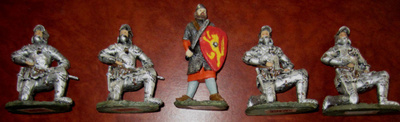 5 kpl Keskiajanritari minifiguureita