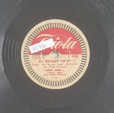 Savikiekko 1953 - Veikko Tuomi - Triola T 4096