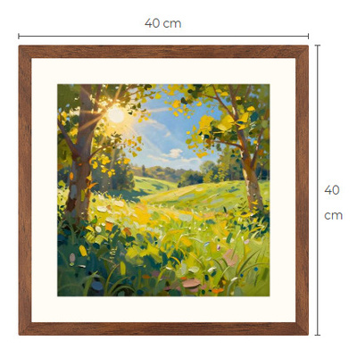 Uusi uniikki kesämaisema art print taulu 40 cm x 40 cm