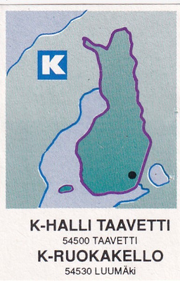 Taavetti, K - Halli , K - Ruokakello . Luumäki   s16