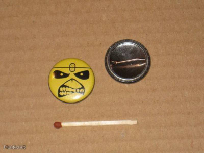 Iron maiden Eddie smiley rintanappi 1" d1