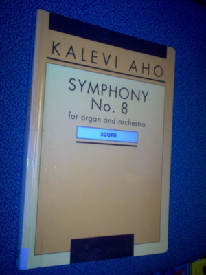 Nuottikirja: Kalevi Aho - Symphony No. 8 for organ and orch.