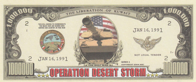 USA 1 MILJ. DOLLARS UNITED STATES OPERATION DESERT (K16-S33)